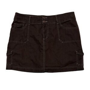 2010s Low Rise Skirt, Brown, miniskirt, Beau, 12